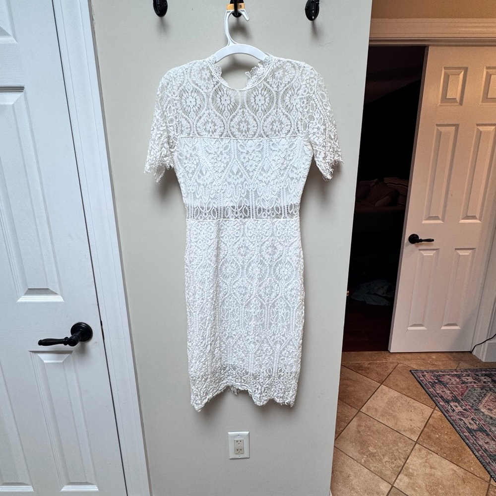 Lulus white lace dress